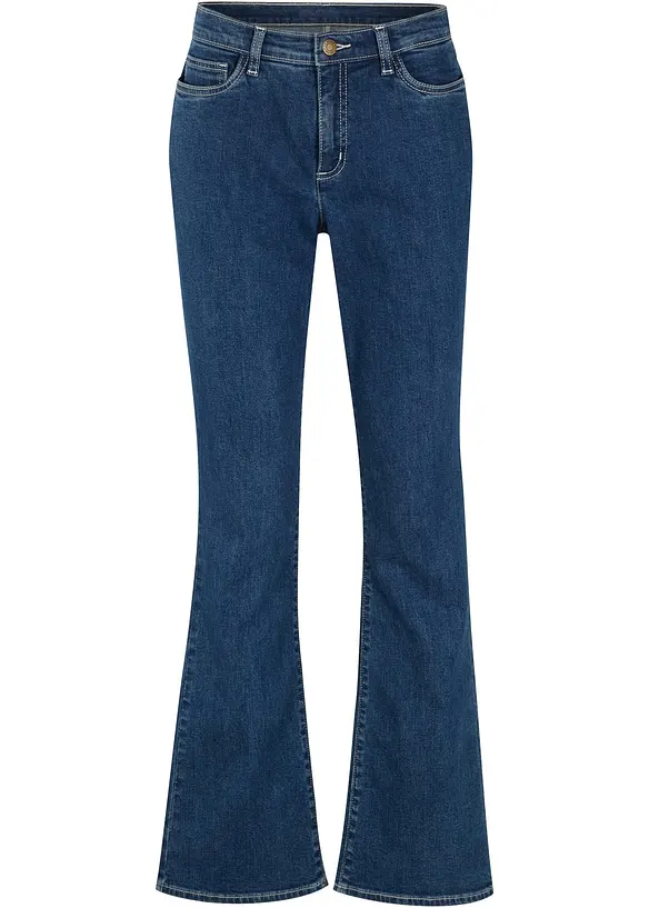 Bootcut jeans mid waist, &oslash;kologisk bomull, bonprix