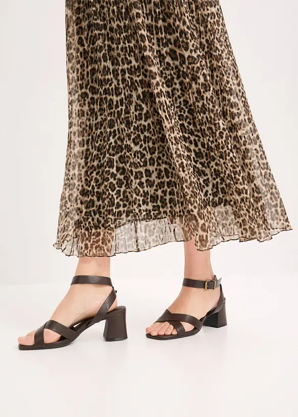 Krinklet skj&oslash;rt i chiffon, bonprix