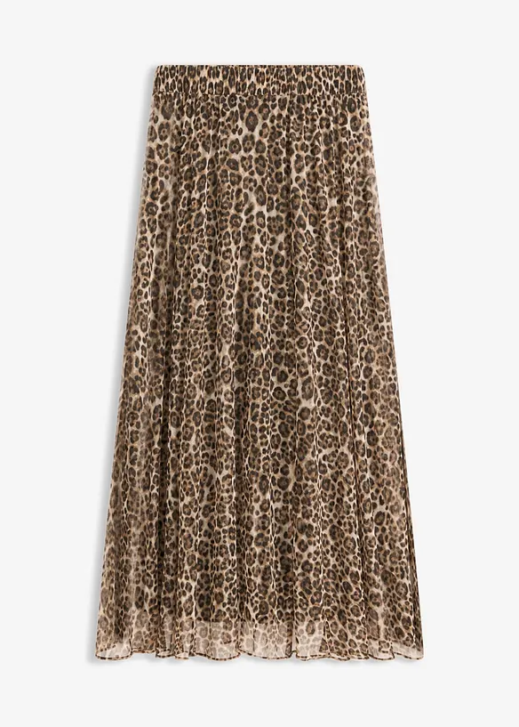 Krinklet skj&oslash;rt i chiffon, bonprix