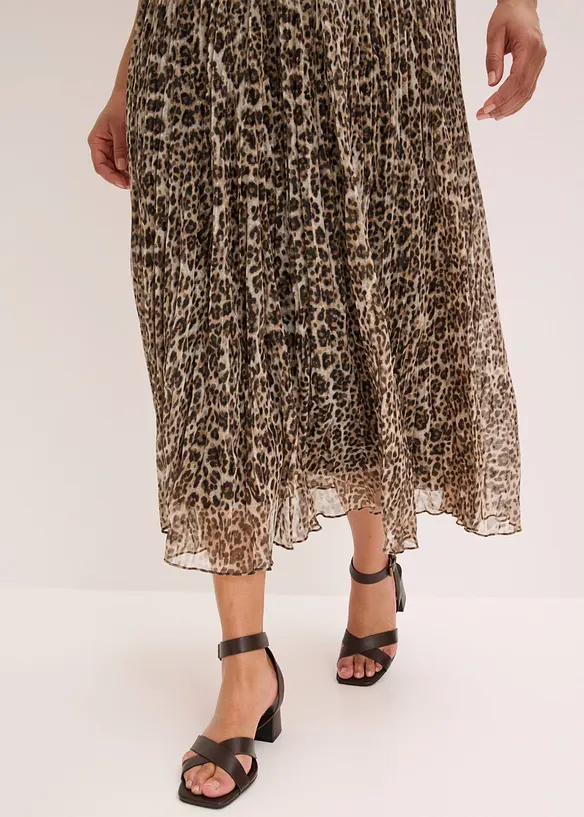 Krinklet skj&oslash;rt i chiffon, bonprix