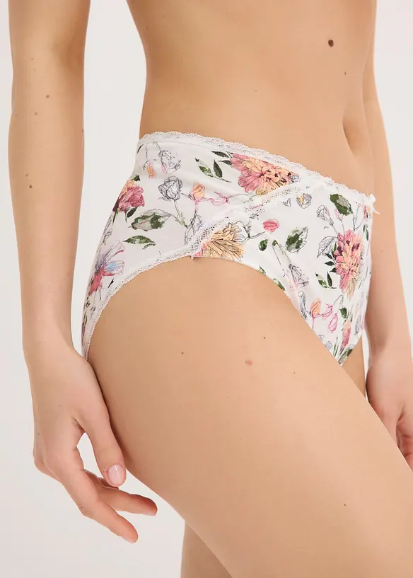 H&oslash;y truse med bomull (4-pack), bonprix