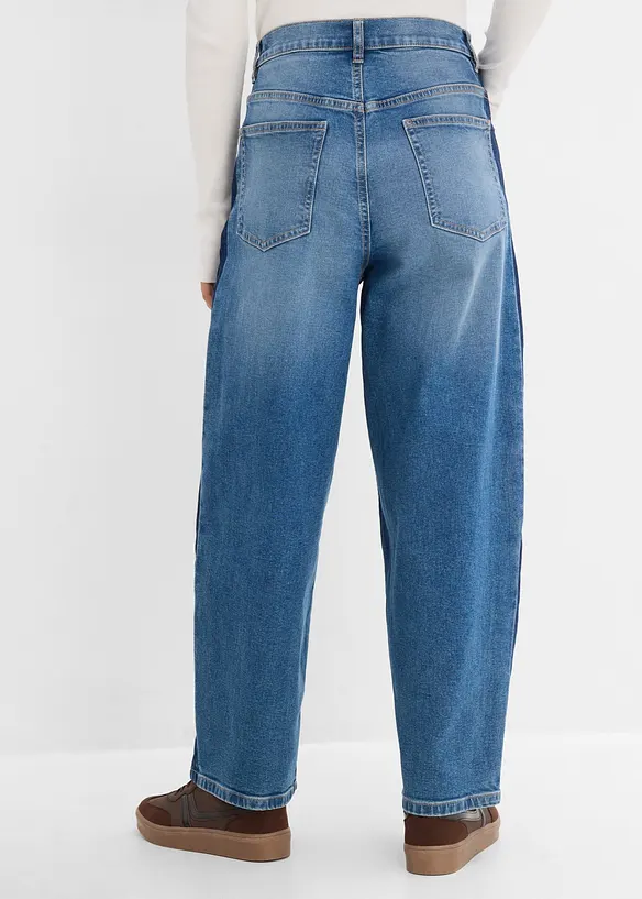 Barrel jeans High Waist, cropped, bonprix