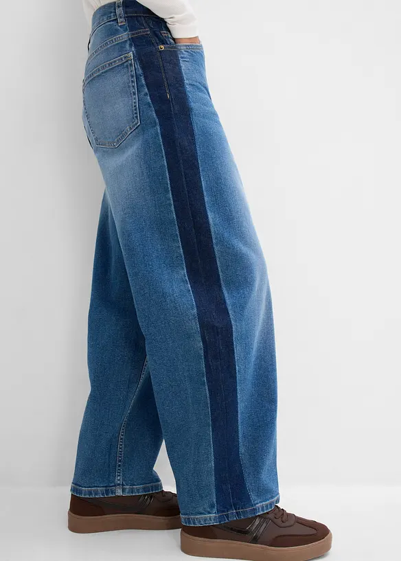 Barrel jeans High Waist, cropped, bonprix