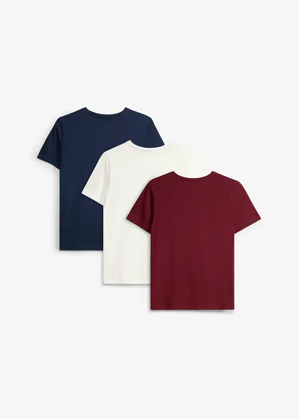 T-skjorte i &oslash;kologisk bomull (3-pack), bonprix