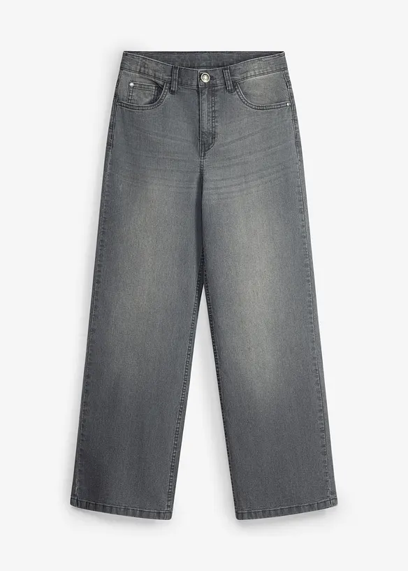 Loose fit-jeans med regulerbar linning, straight, bonprix