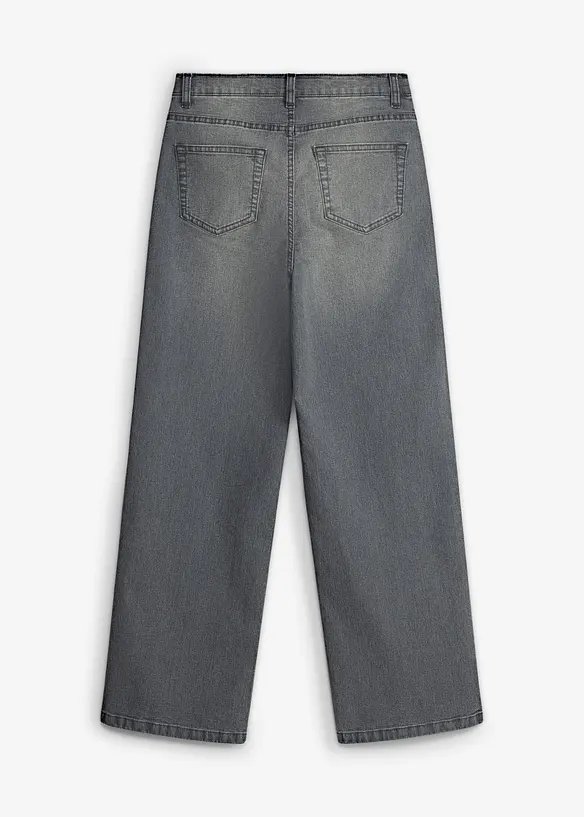 Loose fit-jeans med regulerbar linning, straight, bonprix