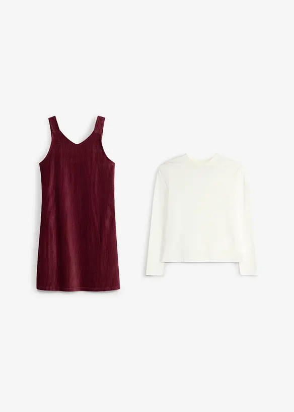 Kjole og langermet topp (2-delt sett), bonprix