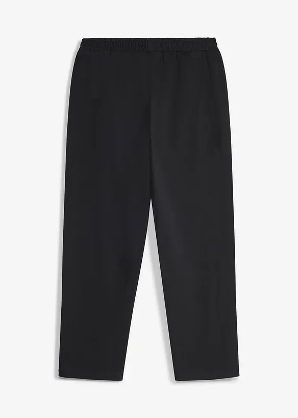 Joggebukse i 100% &oslash;kologisk bomull med vide ben, bonprix