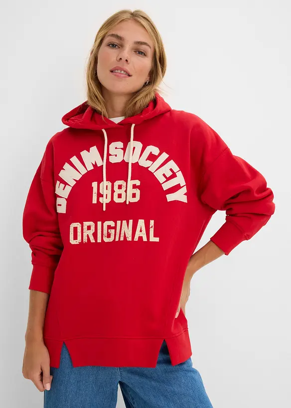 Oversized hettegenser i 100% bomull, bonprix