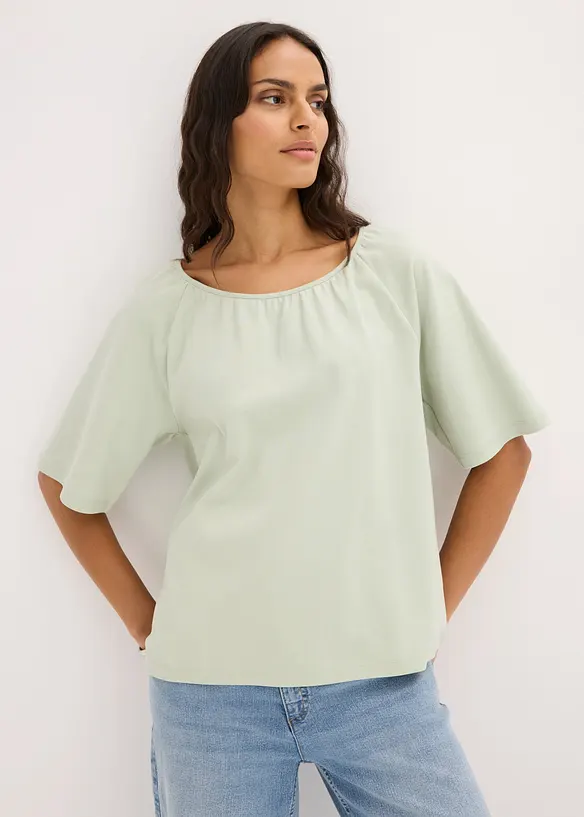 Oversized topp av &oslash;kologisk bomull, bonprix