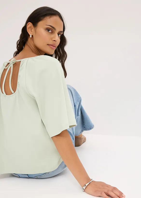 Oversized topp av &oslash;kologisk bomull, bonprix