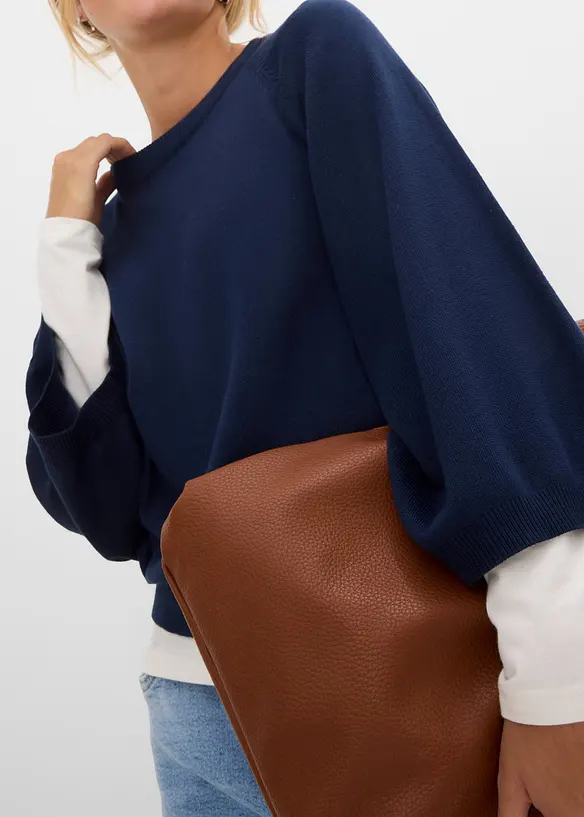 Oversized finstrikket genser, bonprix