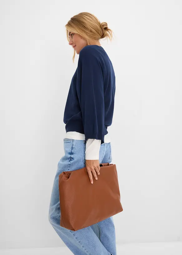 Oversized finstrikket genser, bonprix