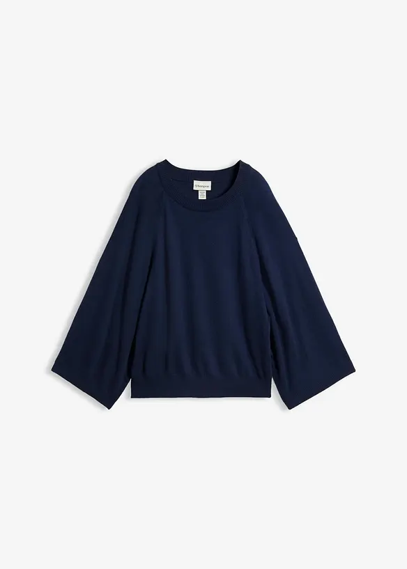 Oversized finstrikket genser, bonprix