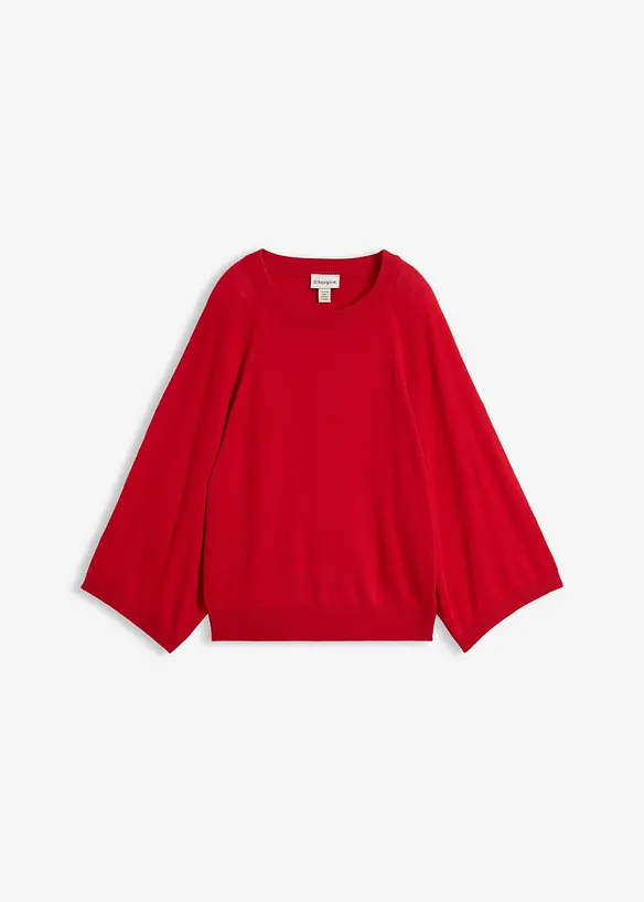 Oversized finstrikket genser, bonprix