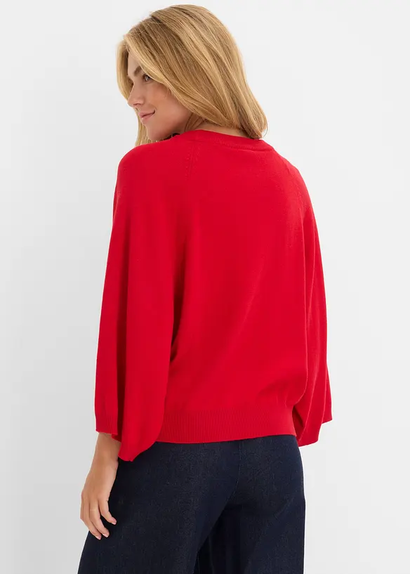 Oversized finstrikket genser, bonprix