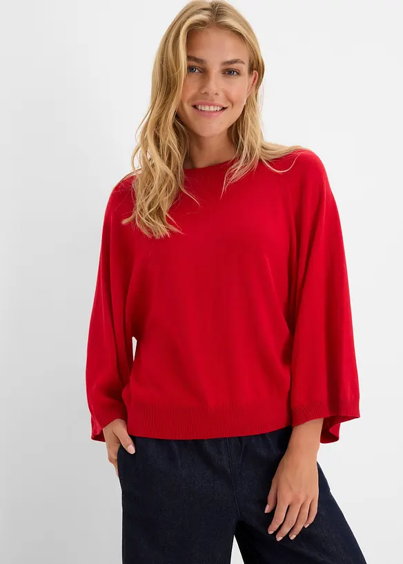 Oversized finstrikket genser, bonprix