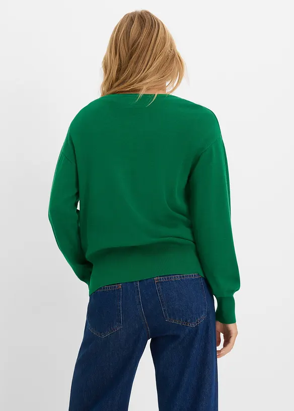 Finstrikket cardigan i myk viskosemiks, bonprix