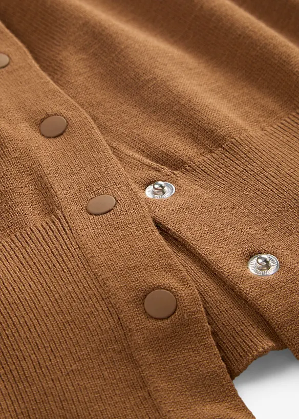 Finstrikket cardigan i myk viskosemiks, bonprix
