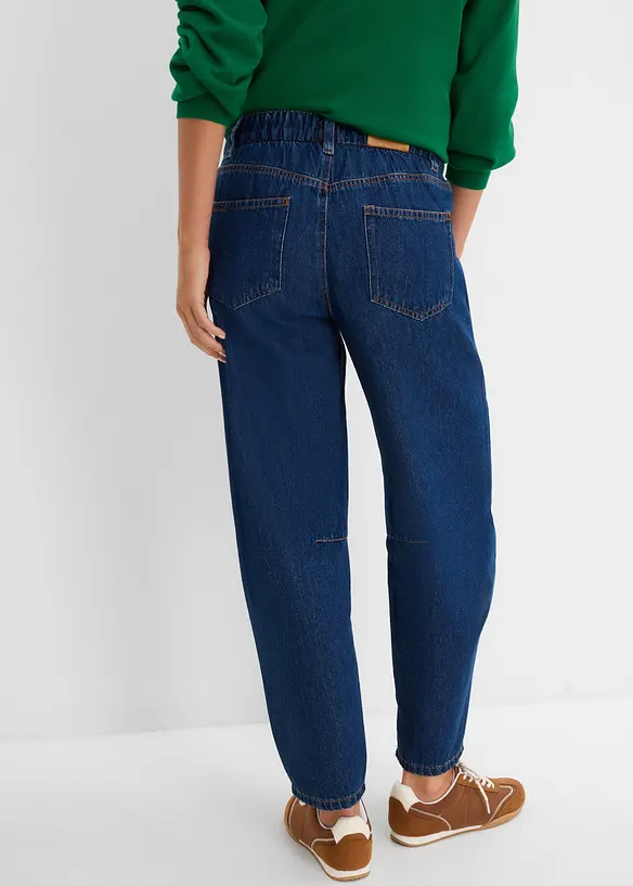 Barrel Jeans Mid Waist cropped, bonprix