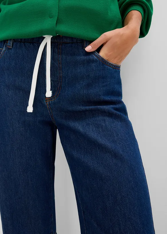 Barrel Jeans Mid Waist cropped, bonprix
