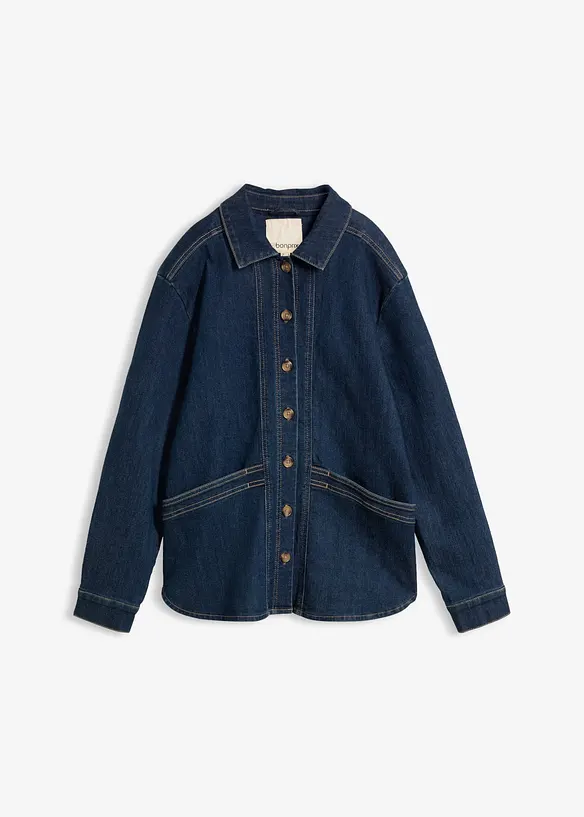 Denimjakke med &oslash;kologisk bomull, bonprix
