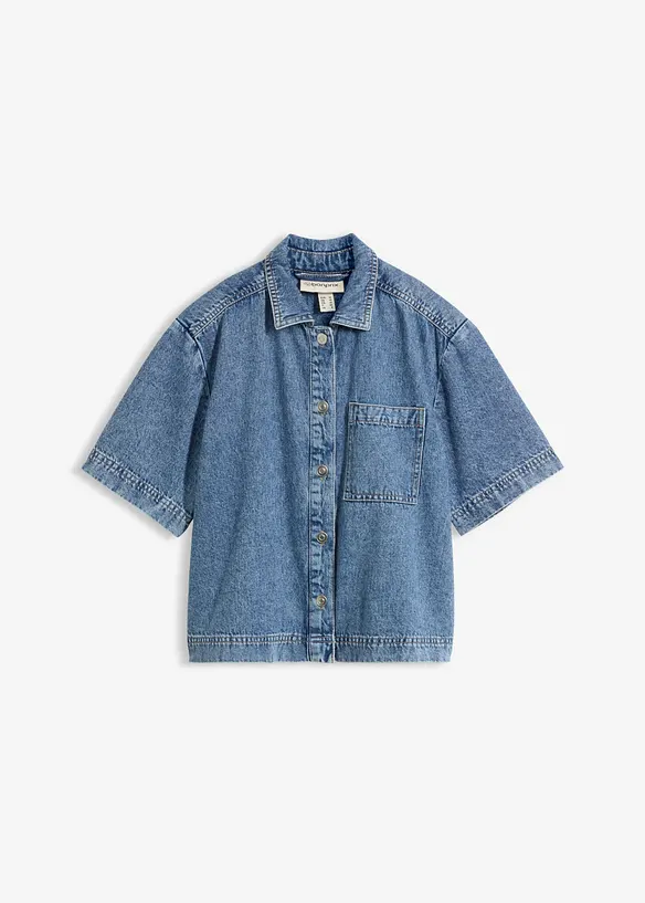 Denimskjorte i 100% bomull, bonprix