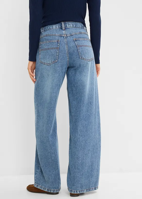 Wide leg-jeans, Mid waist, bonprix