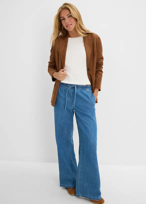 Lett Wide leg-jeans, Mid Waist, bonprix