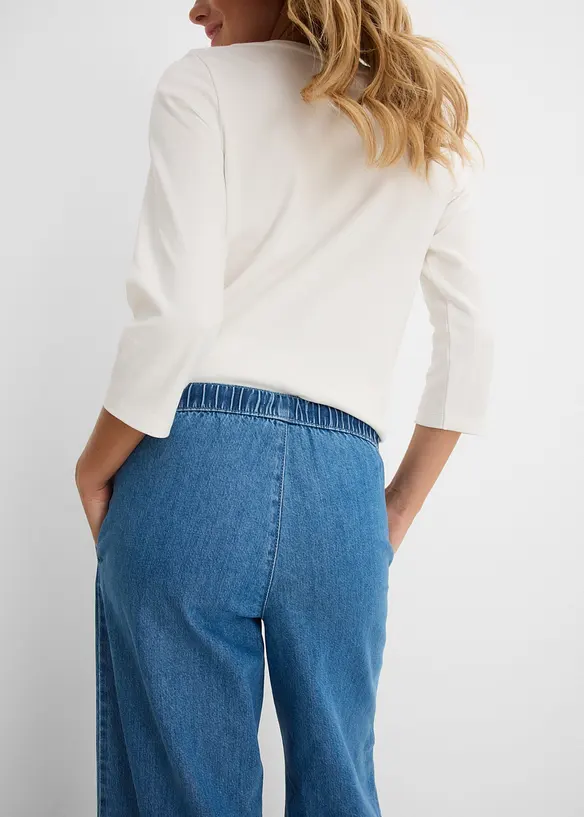 Lett Wide leg-jeans, Mid Waist, bonprix