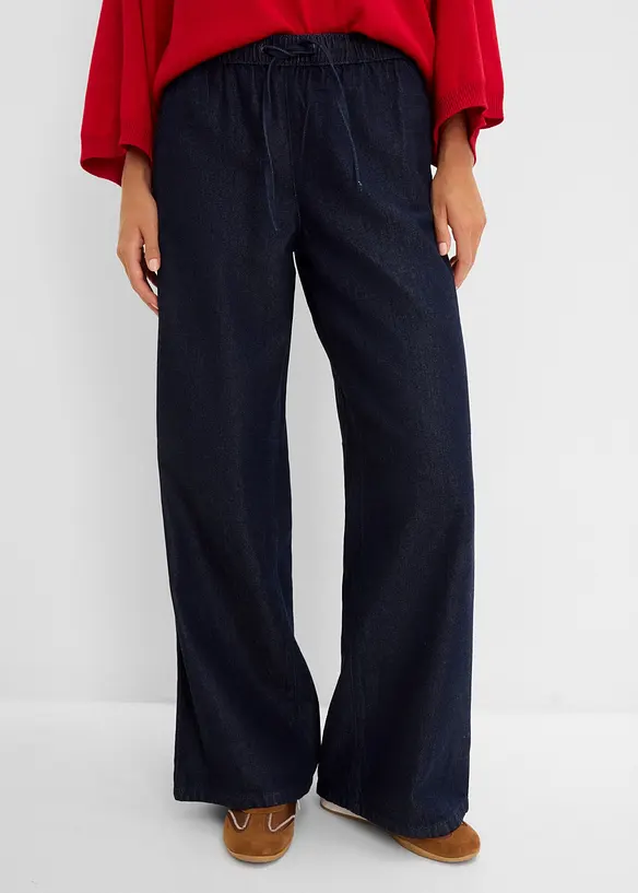 Lett Wide leg-jeans, Mid Waist, bonprix