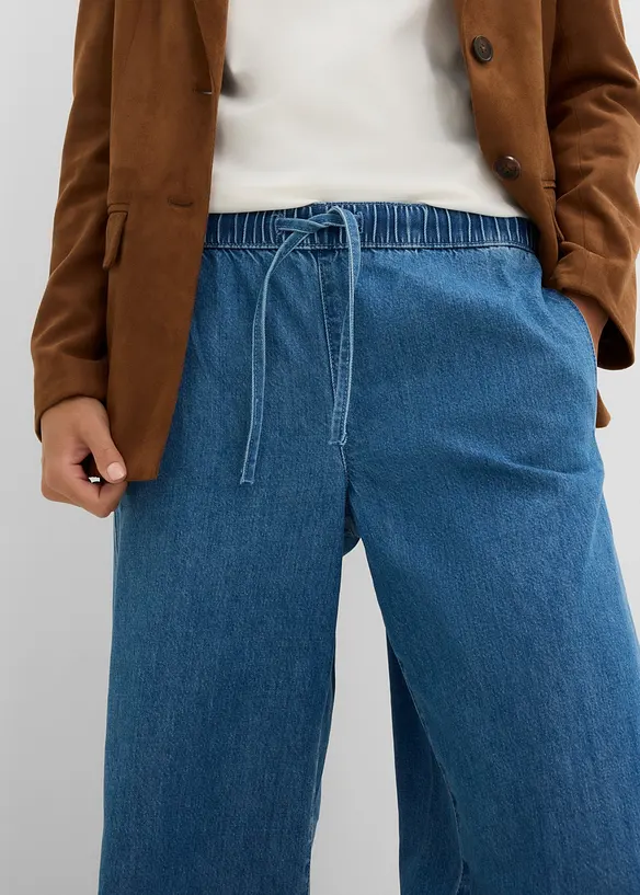 Lett Wide leg-jeans, Mid Waist, bonprix