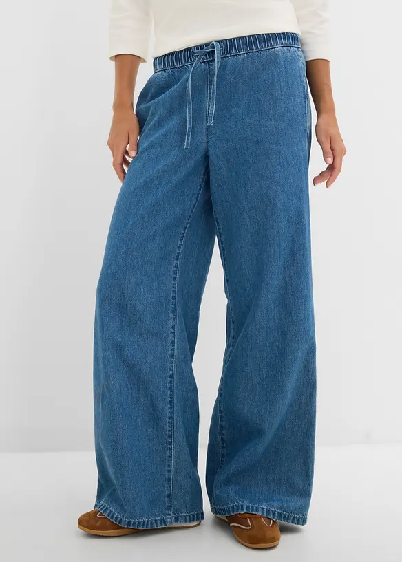 Lett Wide leg-jeans, Mid Waist, bonprix