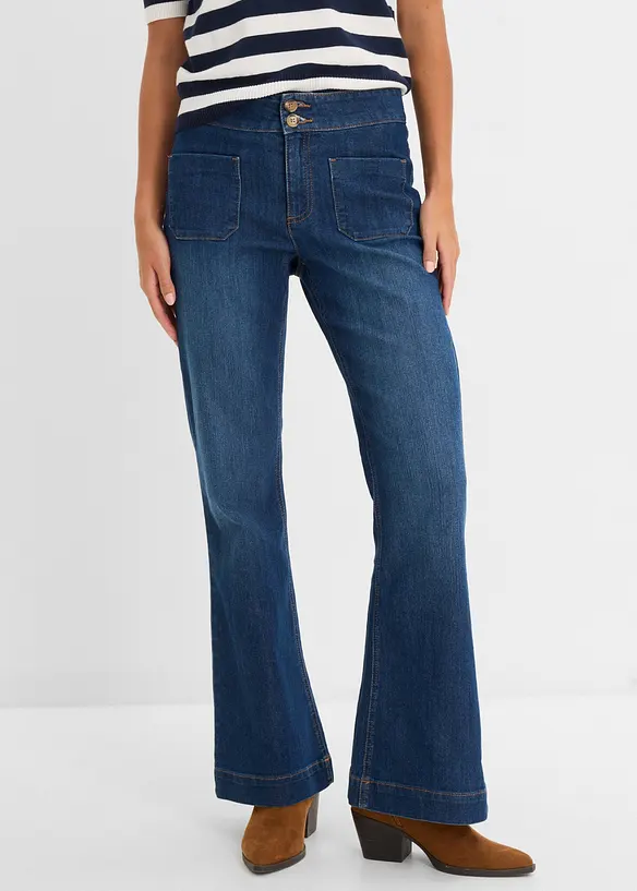 Flared jeans Mid Waist, bonprix