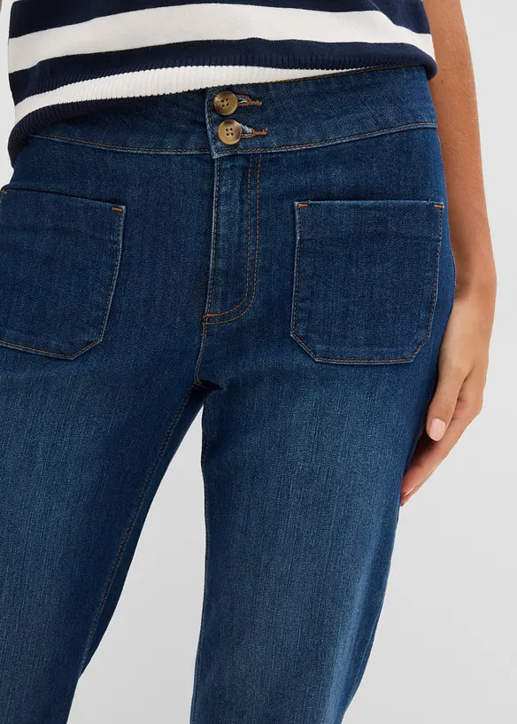 Flared jeans Mid Waist, bonprix