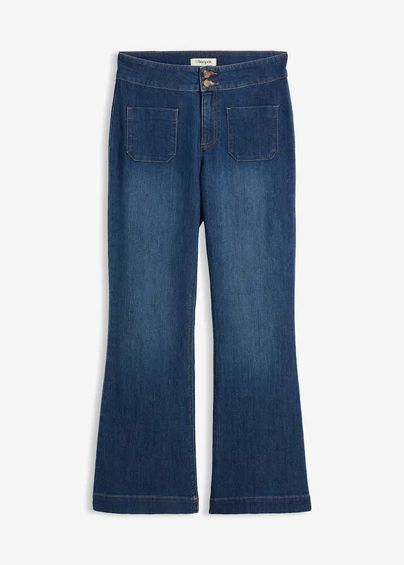 Flared jeans Mid Waist, bonprix
