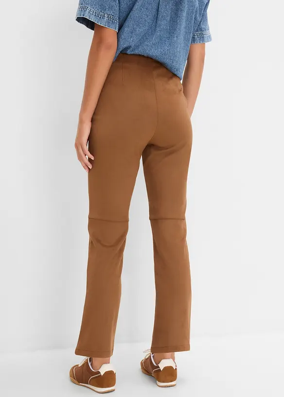 7/8-bukse i imitert, semsket skinn, bonprix
