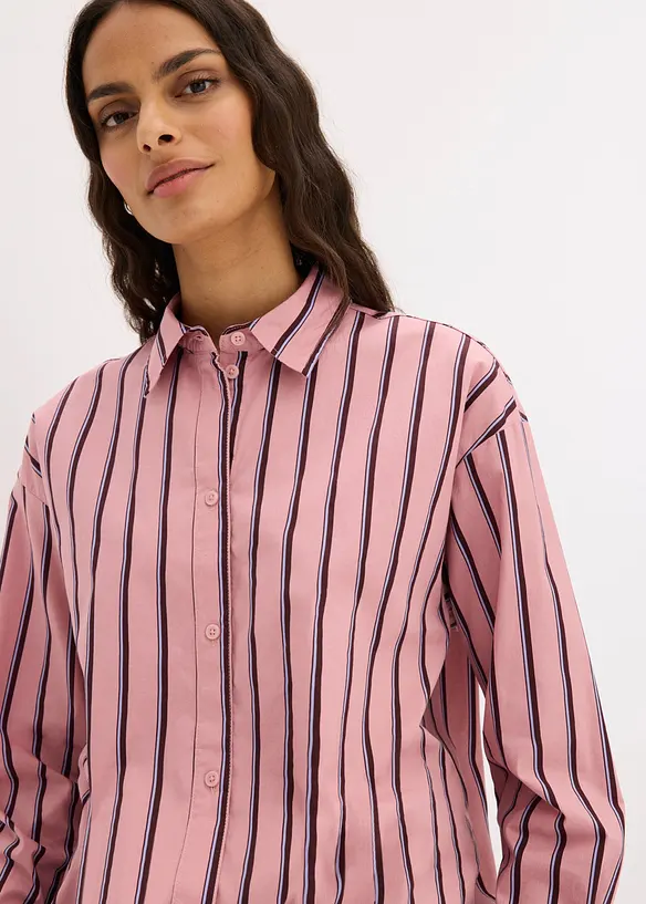 Skjortebluse av bomullsmiks, bonprix
