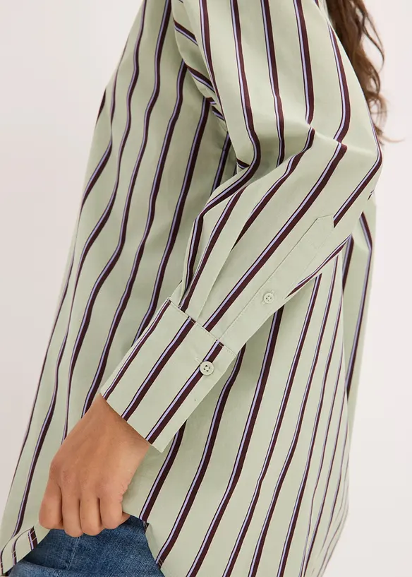 Skjortebluse av bomullsmiks, bonprix