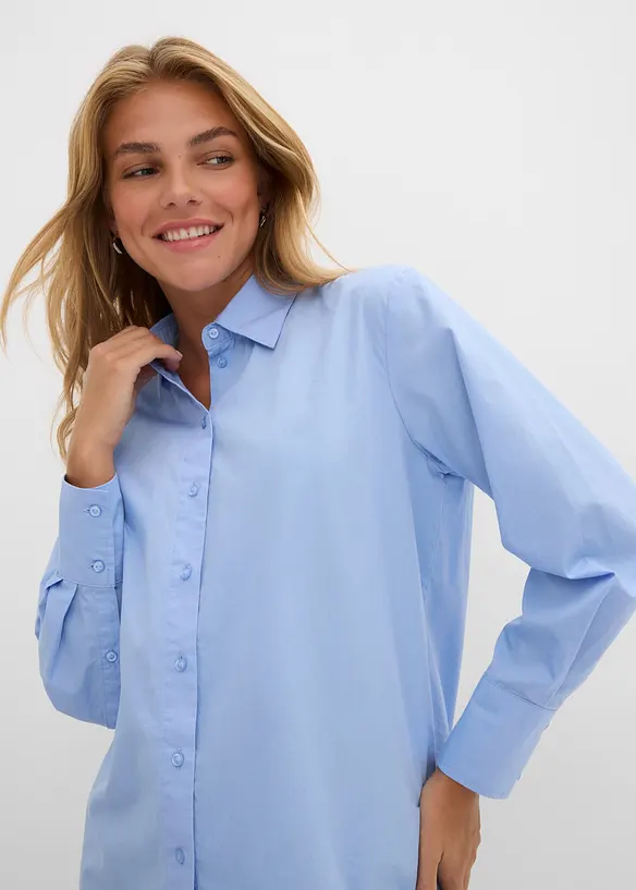 Skjortebluse i 100% bomull, bonprix