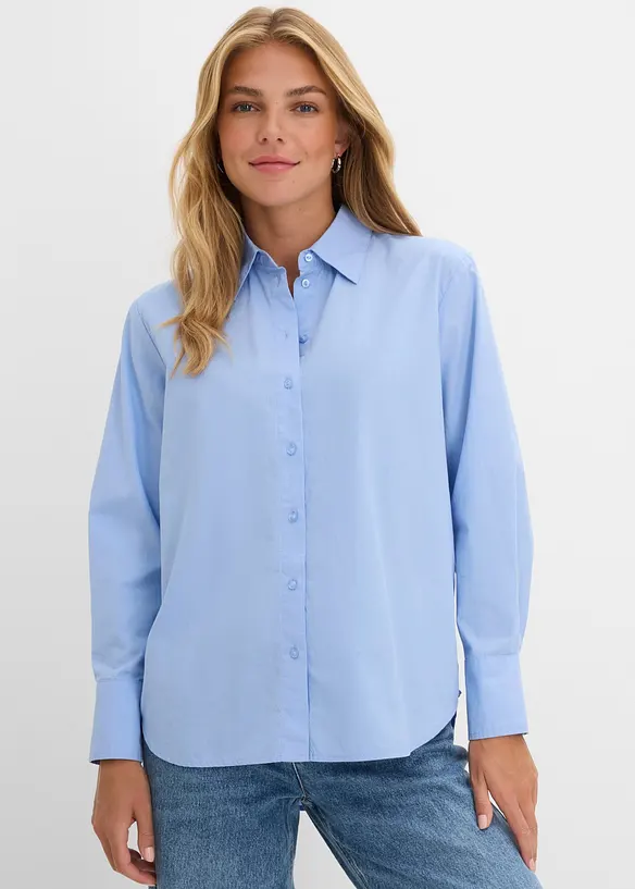 Skjortebluse i 100% bomull, bonprix