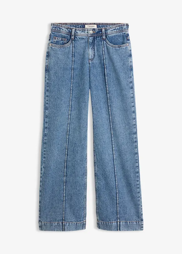 Wide leg-jeans, Mid waist, bonprix
