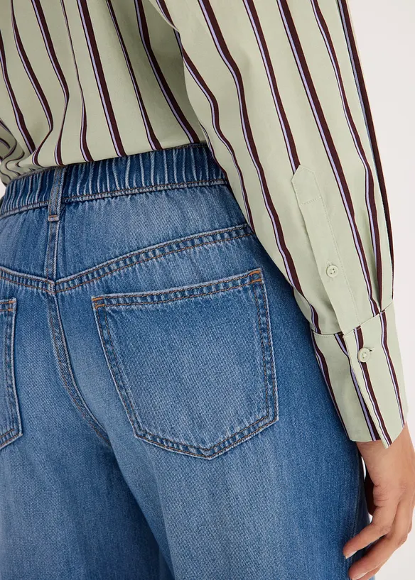 Barrel Jeans Mid Waist cropped, bonprix