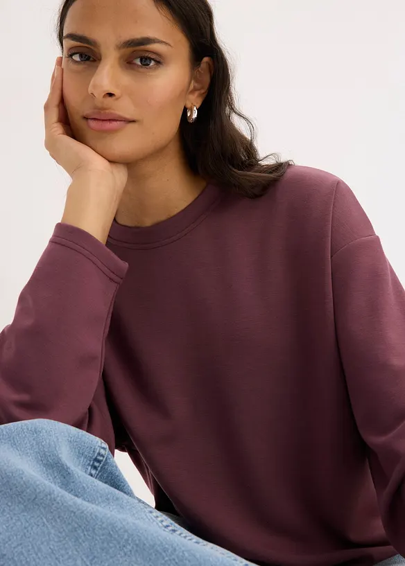 Oversized scuba-topp av viskosemiks, bonprix