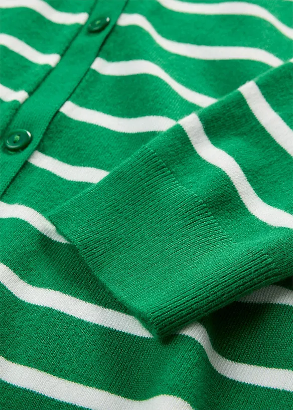 Finstrikket cardigan i myk viskosemiks, bonprix