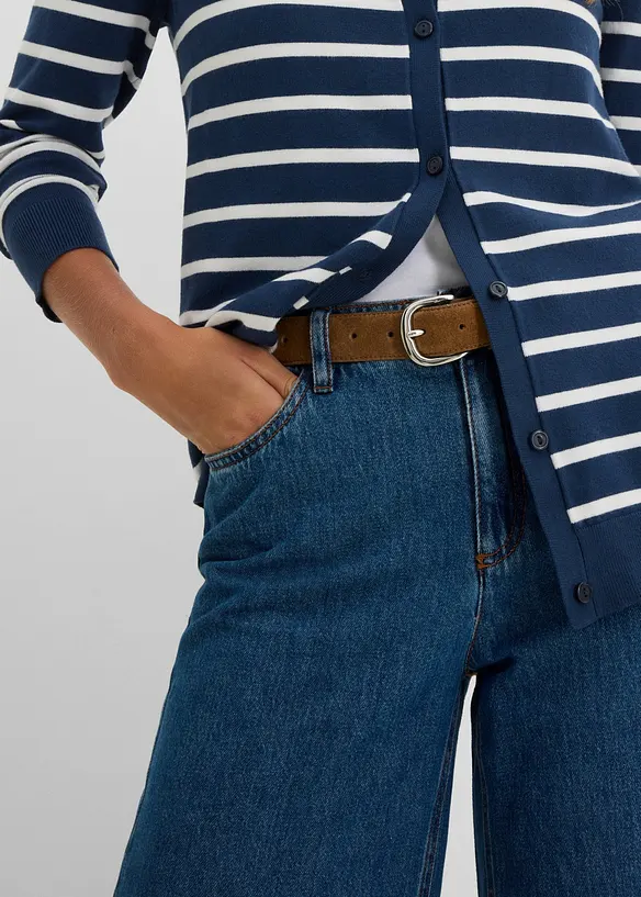 Finstrikket cardigan i myk viskosemiks, bonprix