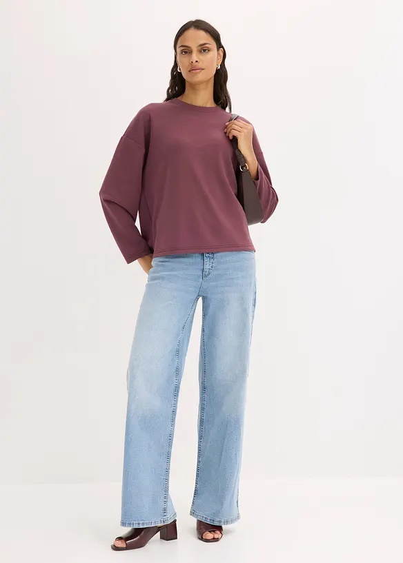 Oversized scuba-topp av viskosemiks, bonprix