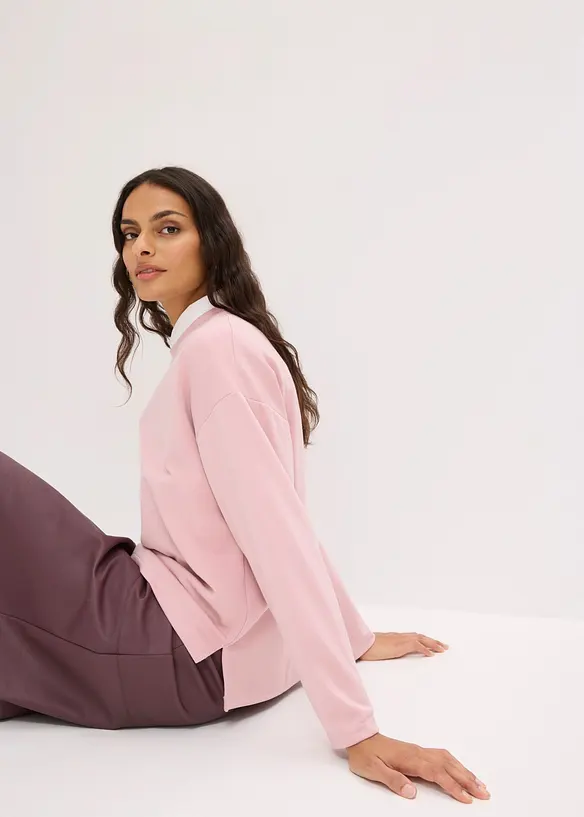 Oversized sweatshirt av viskosemiks, bonprix