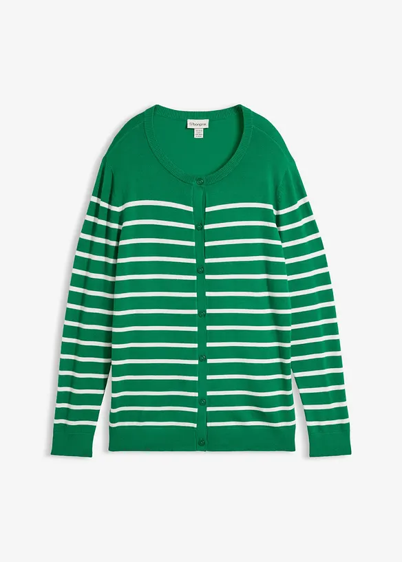 Finstrikket cardigan i myk viskosemiks, bonprix