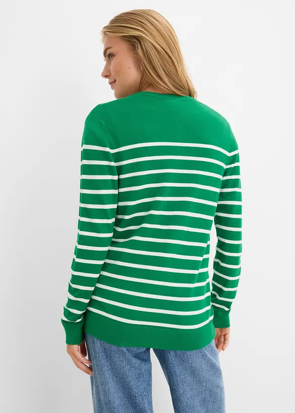 Finstrikket cardigan i myk viskosemiks, bonprix